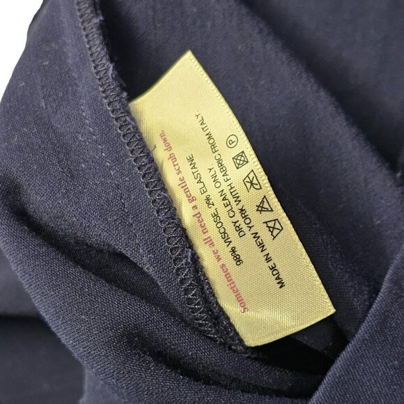 M.M. LaFleur Womens Drape Front Crossover Pencil Dress Blue Size 0 Stretch - Picture 8 of 8